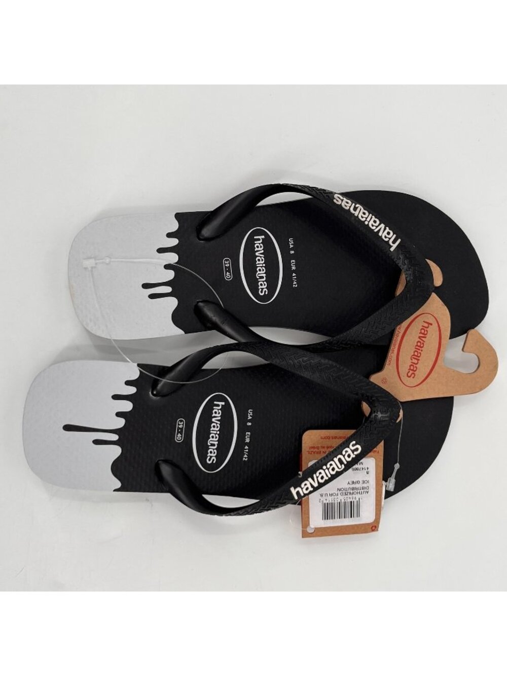 Havaianas Men's Top Ink Pattern Flip-Flop Sandal - Ice Grey Size 8